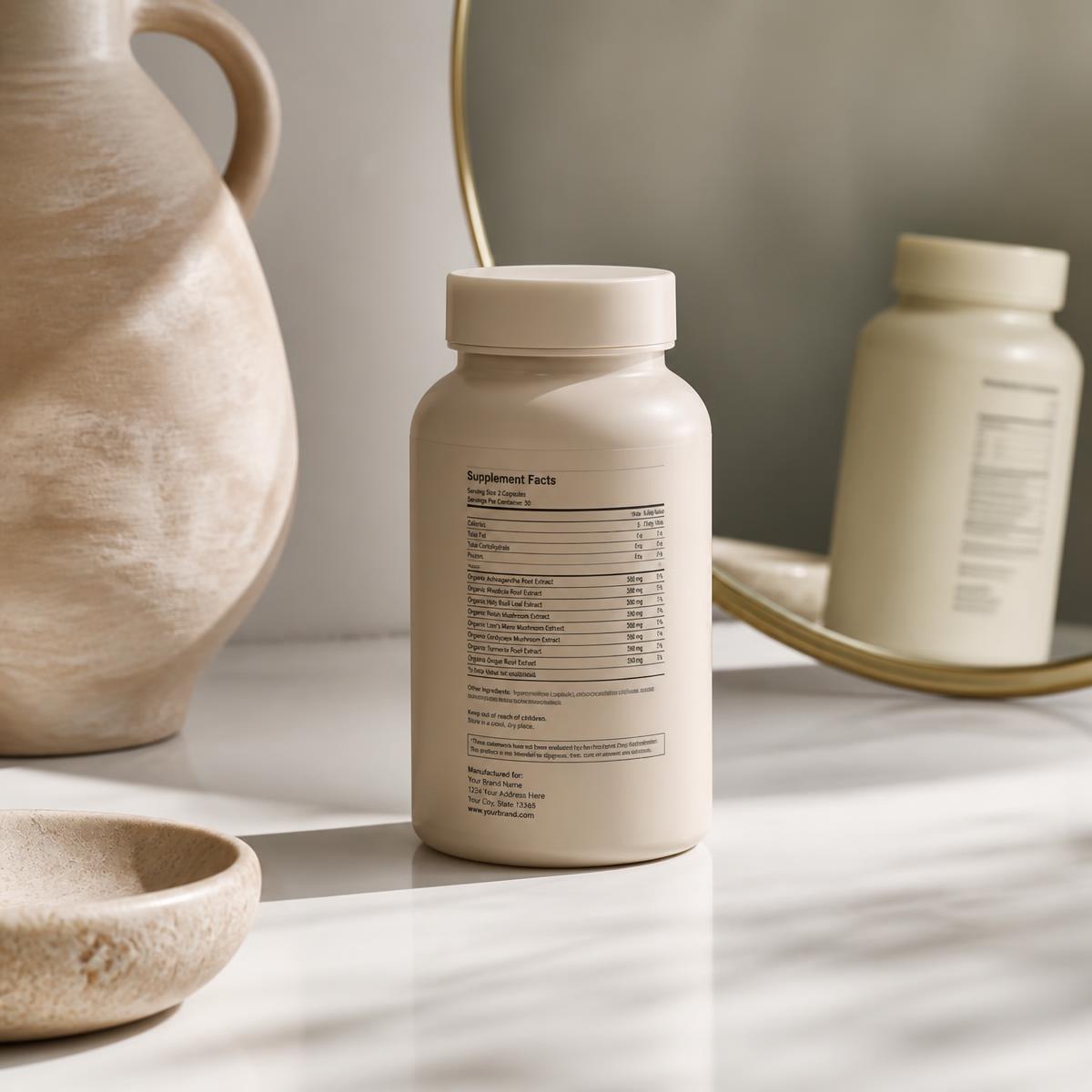 Rear of the CLOSER. bottle showing the Supplement Facts panel